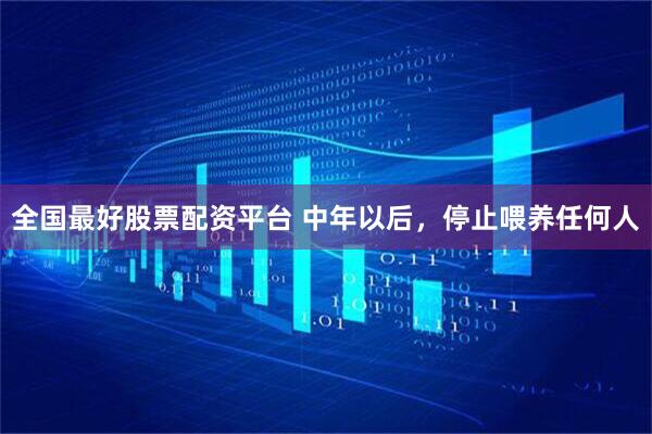 全国最好股票配资平台 中年以后，停止喂养任何人
